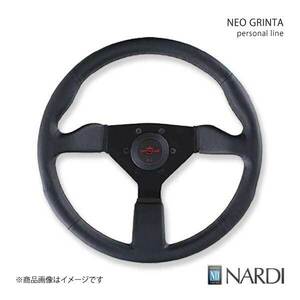 NARDI personal NEO GRINTA ブラックレザー&レッドステッチ&ブラックスポーク/ホーンボタン:レッドロゴ Φ330mm P024