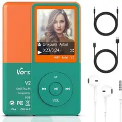 【ジャンク品】mp3プレーヤー 音楽プレーヤー 多機能 オレンジ g52