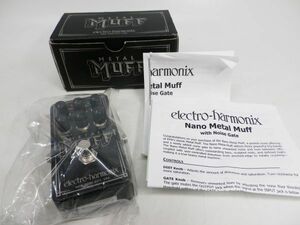 52●a185☆動作未確認　音響機材　エレクトロハーモニクス　エフェクター　METAL MUFF　ディストーション　元箱・説明書　現状