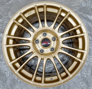 スバル WRX STI 純正 BBS ホイール 1本 GDB GRB GVB VAB 鍛造 レヴォーグ 114.3 8.5J　ブレンボ ゴールド