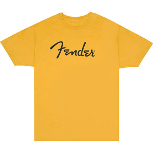 FENDER Spaghetti Logo T-Shirt, Butterscotch Blonde, Mサイズ Tシャツ〈フェンダー〉