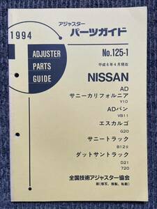 アジャスターパーツガイド 日産 NISSAN エスカルゴ G20 サニートラック B12# サニトラ ダットサントラック D21 720 ADバン VB11 サニー