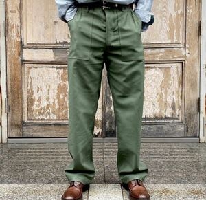 【サイズXS】Engineered Garments Workaday Fatigue Pant-REVERSED SATEEN Oliveエンジニアワドガーメンツ　ベイカーパンツ