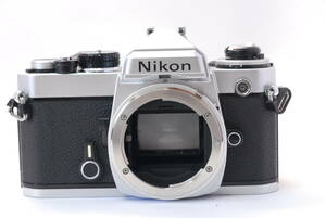 【超美品】　新品のような輝き！　Nikon ニコン FE　シルバーボディ　データバックMF-12つき　 モルト張替え済み　動作OK 　　　 #342
