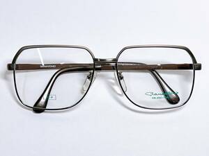 日本製　メガネ　GIANANTONIO ★ チタン　軽量　グレー　大きめ　TITAN ★ Frame JAPAN　眼鏡　メガネフレーム