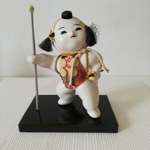 加賀人形 晃山作 童子 高さ12.8cm [加賀百万石伝統 郷土玩具 陶人形 置物 日本人形 日本美術 伝統工芸品]