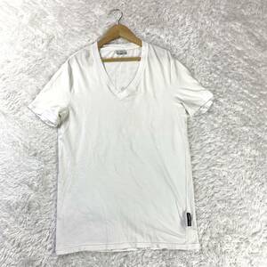 ドルチェ&ガッバーナ Vネック 半袖Tシャツ ホワイト 白 メンズ S YA6897