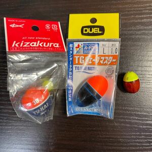 ［全未使用 美品］①KIZAKURA 3B YUKAI ② DUEL TG ウェブマスター　L 浮力1.0 ③ −B フカセ浮　3点セット