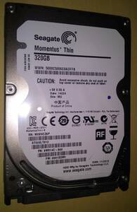 Seagate 2.5インチ SATA 320GB HDD ST320LT012 スリム7mm厚 正常判定 中古動作確認済み 送料無料 即決
