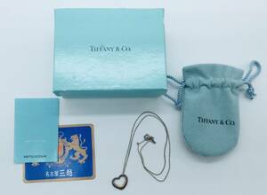 【9475】Tiffany＆Co ティファニー ネックレス オープンハート 925 シルバー アクセサリー