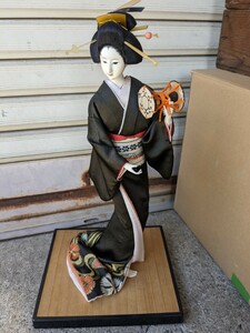 日本人形 人形 伝統工芸 作　着物人形　古い？　　高さ46センチ　　レトロ　　アンテーク　着物美人