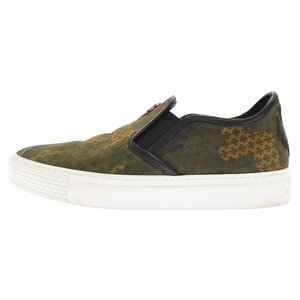 CHROME HEARTS クロムハーツ SLIP ON CAMO CALF CHプラスレザーパッチ ダガー付 レザースニーカー スリッポン カーキ