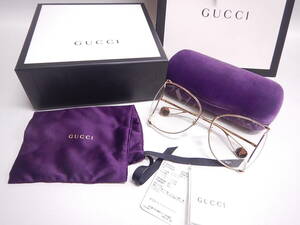 新品■GUCCI グッチ GG0252S 012 63□18 135 サングラス メガネ 眼鏡 レディース ゴールド■