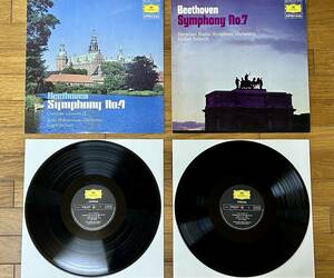 【良品】ドイツグラモフォン LP ベートーヴェン 交響曲 第4/7番 (ヨッフム/クーベリック) 2アルバム