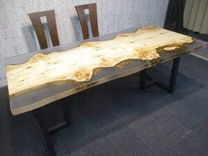＃1183■　ポプラ　レジン　一枚板　無垢　テーブル　板　　ローテーブル 　ダイニング　 　 座卓 天板 　無垢　