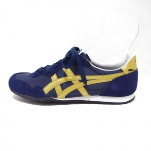 アシックス・オニツカタイガー asics Onitsuka Tiger スニーカー 25 - ナイロン×スエード ネイビー×ゴールド メンズ 新品同様 靴