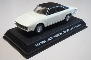 コナミ マツダ ルーチェ ロータリー クーペ（M13P）1969 S＝1/64 ホワイト 台座あり 蓋なし