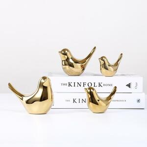 北欧ホームアクセサリーメッキ黄金の鳥の装飾品工芸品卓上装飾モデルルームデスク本棚装飾のギフト