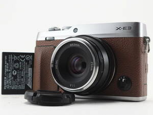 ★良品★ 富士フィルム FUJIFILM X-E3 ボディ PERGEAR 25mm F1.8 レンズ、バッテリーセット ★撮影画像あり★シャッター回数253枚 #TA3623