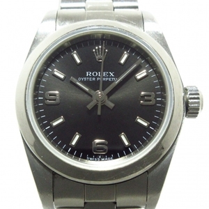 ROLEX(ロレックス) 腕時計 オイスターパーペチュアル 76080 レディース SS/11コマ 黒