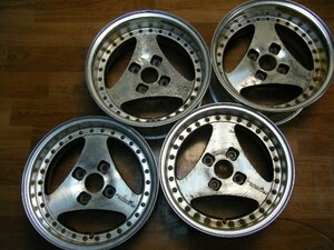 IB-183 ADVAN RACING Oni 15×7J/7.5J 4H-114.3 +15/+2 (4本) AE86 希少 当時物 アドバンレーシング オニ 送料は全国一律5500円 離島を除く