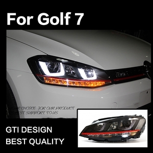 ヘッドライト フォルクスワーゲン ゴルフ7 Mk7 5G LED GOLF GTI クリア AOKEDING