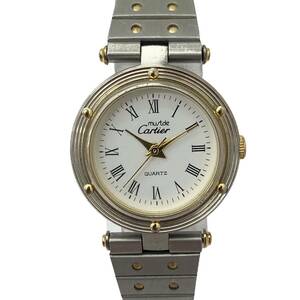 Cartier カルティエ ARGENT クォーツ 925 レディース 腕時計 ジャンク 現状品 コンビ 検 パンテール サントス