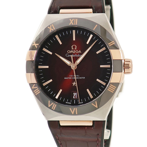 【3年保証】 オメガ コンステレーション CO-AXIAL マスタークロノメーター 131.23.41.21.11.001 K18セドナ×SS 赤 自動巻き メンズ 腕時計