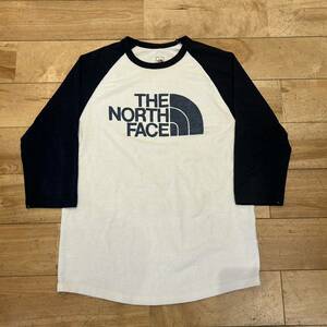 ★THE NORTH FACE/ノースフェイス/七分袖/Tシャツ/カットソー/ラグラン/アウトドア/レジャー/ロゴ/メンズ/Lサイズ