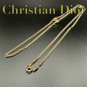 Christian Dior ディオール ゴールド ネックレス 喜平 CDロゴ メンズ レディース アクセサリー 44