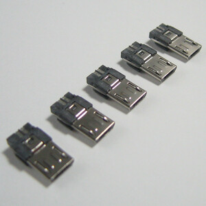 電子部品 micro USB Bタイプ コネクタ (オス) 5個