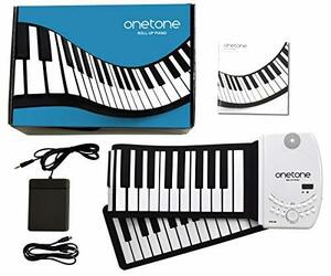 【中古】ONETONE ワントーン ロールピアノ 88鍵盤 スピーカー内蔵 充電池駆動 トランスポーズ機能搭載 MIDI対応 OTR-88 (サスティンペダル/