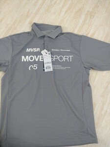 DESCENTE デサント MOVE SPORT ムーブスポーツ ポロシャツ 半袖シャツ トレーニングウェア ランニングウェア Ｌサイズ 新品グレー