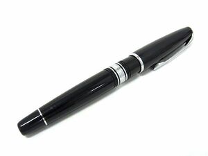 1円 ■美品■ WATERMAN ウォーターマン ペン先 18K 750 18金 万年筆 筆記用具 文房具 ステーショナリー ブラック系×シルバー系 FA6559