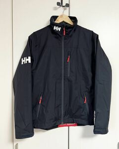 美品☆[HELLY HANSEN] 定価43,800 Crew Midlayer Jacket ミッドレイヤー スポーツジャケット S ブラック ヘリーハンセン