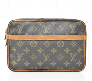 【1円スタート】 Louis Vuitton ルイヴィトン セカンドバック ハンドバック モノグラム 総柄 ポーチ ブラウン系 鞄 バック