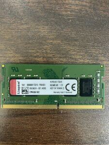 キングストンKingstonノートP CメモリDDR4-2400(PC-19200)8GB SODIMM 中古動作確認済