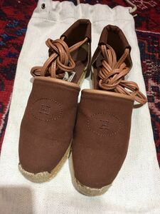 HERMES H LOGO ESPADORILLES MADE IN SPAIN/エルメスHロゴエスパドリーユ 35