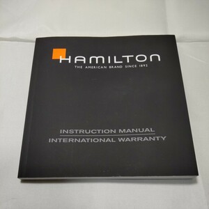 HAMILTON ハミルトン 正規 純正 冊子 取説 取扱い説明書 INSTRUCTION MANUAL 付属品