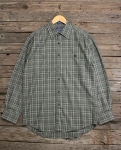 未使用品 PENDLETON ペンドルトン [ZEPHYR SHIRT] ゼファーシャツ グレー×緑チェック 表M