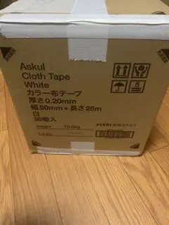 【ガムテープ】 現場のチカラ カラー布テープ 白　1箱（30巻入）