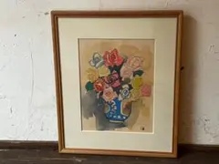 河野重軌 絵画 薔薇 バラ ローズ 水彩画 インテリア