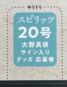 ビッグコミックスピリッツ2024年20号 大野真依　直筆サイン入り色紙プレゼント応募券 ②