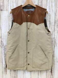 129BH KAPITAL キャピタル VEST レザー ベスト【中古】