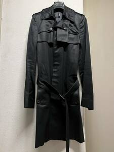 Dior homme ディオール オム 　トレンチコート　 黒　　サイズ　46　　　中古