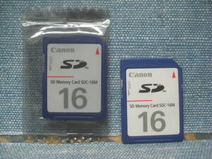 必見です 入手困難 Canon キヤノン SDメモリーカード SDカード SDC-16M 2枚セット(1枚未使用)