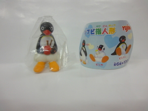 当時物 ユージン ガチャ PINGU ピングー ソフビ指人形 ママ　ミニブック付き