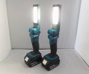 ★中古品★マキタ 充電式LEDワークライト ML801　純正品 18V/6.0Ah リチウムイオンバッテリ BL1860B　2個セット