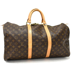 1円 ◆良品 LOUIS VUITTON ルイヴィトン ボストンバッグ キーポル50 M41426 モノグラム キャンバス ブラウン◆E.Bee.s1-27