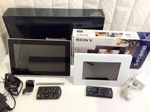 △ デジタルフォトフレーム 2点まとめ 動作確認済み Panasonic パナソニック MW-15 2010年製 9インチ SONY ソニー DPF-D720 7型 黒 白